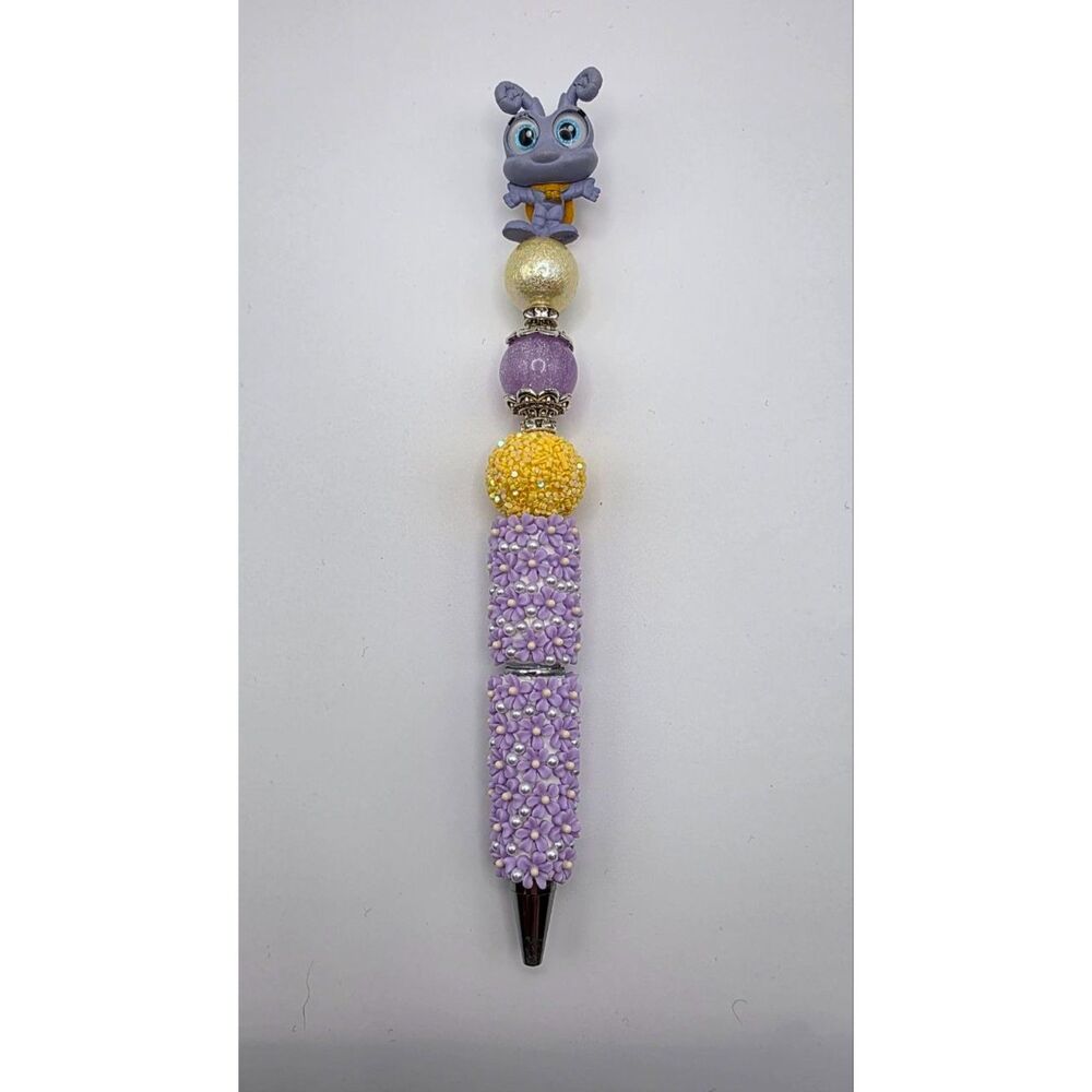 Hand Made Bedazzled Beaded Character Dot - Bugs Life Pen